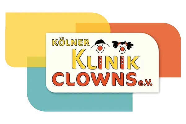 Kölner Klinikclowns - Logo mit Farbfläche